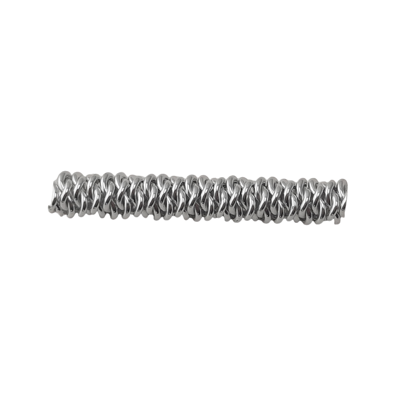 10 Stk. Musterringe Wickeldraht Röhrchen 31 x 5 x 2,3mm Aluminium silber - MURI315ALSI