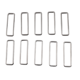 10 Stück Schließen Schlaufen für 25mm Bänder 29,2 x 9,5 x Ø1,8mm Guß Palladium - SCHL25GUPA