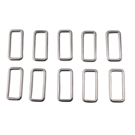 10 Stück Schließen Schlaufen für 15mm Bänder 19x9,1mm x Ø1,8mm Guß Palladium - SCHL15GUPA