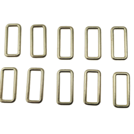 10 Stück Schließen Schlaufen für 15mm Bänder 19x9,1mm x Ø1,8mm Guß Gold - SCHL15GUGO