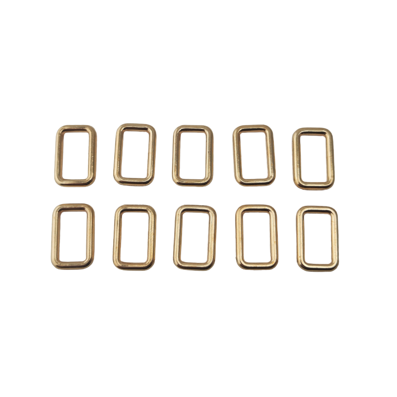 10 Stück Schließen Schlaufen für 10mm Bänder 14x9mm x Ø1,8mm Guß Gold - SCHL10GUGO