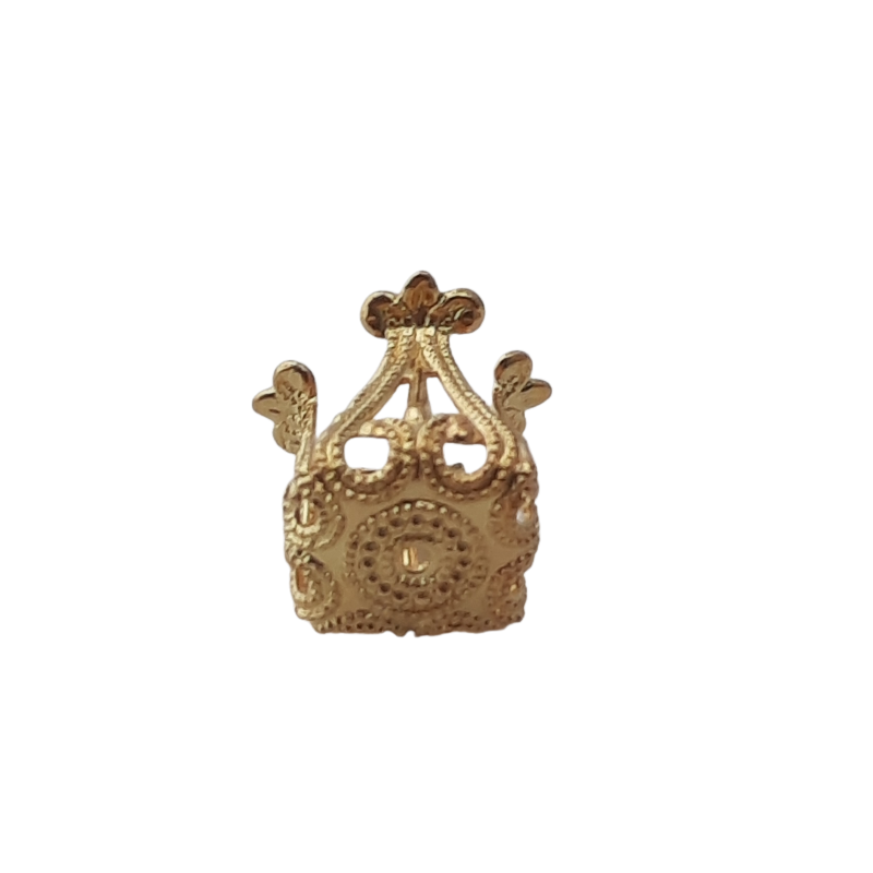 10 Stk Perlkappen 12 x 12 x 12mm Vasenform Loch 1,3mm Ms goldfarbig - PK121212MSGO