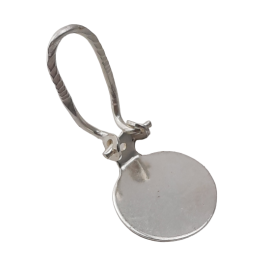 10 Stück Ohrclipse Ø12mm Platte flach Messing versilbert  - OC12FLMSSI