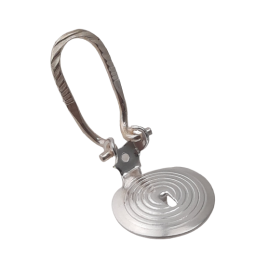 10 Stück Ohrclipse Ø12mm Platte gewölbt mit Zacke Messing versilbert - OC12GWZAMSSI