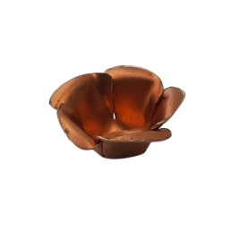 20 Stück Röschen Endkappen 11 x 4,5mm Messing roh - ROES1145MS