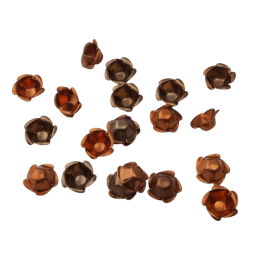 20 Stück Röschen Endkappen 11 x 4,5mm Messing roh - ROES1145MS