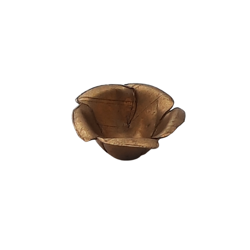 20 Stück Röschen Endkappen 9 x 3,7mm Messing roh - ROES937MS