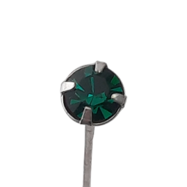 20 Stück Staubgefäße 38mm x Ø4mm Stein grün Messing Stift - STAUB38GN