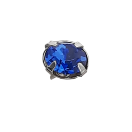 20 Stück Staubgefäße 38mm x Ø4mm Stein blau Messing Stift - STAUB38BL