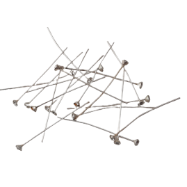 20 Stück Staubgefäße 38mm x Ø4mm Stein transparent Messing Stift - STAUB38TR