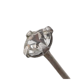 20 Stück Staubgefäße 38mm x Ø4mm Stein transparent Messing Stift - STAUB38TR