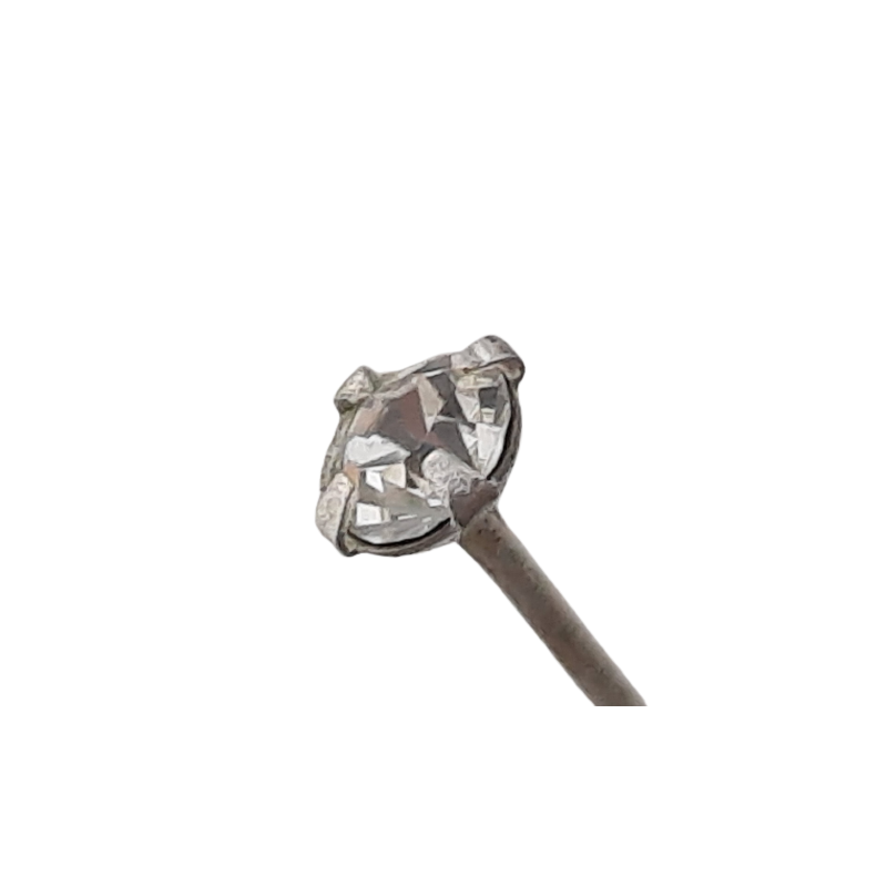 20 Stück Staubgefäße 38mm x Ø4mm Stein transparent Messing Stift - STAUB38TR