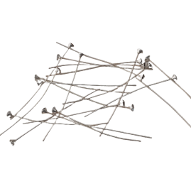 20 Stück Staubgefäße 56mm x Ø4mm Stein transparent Messing Stift - STAUB56TR