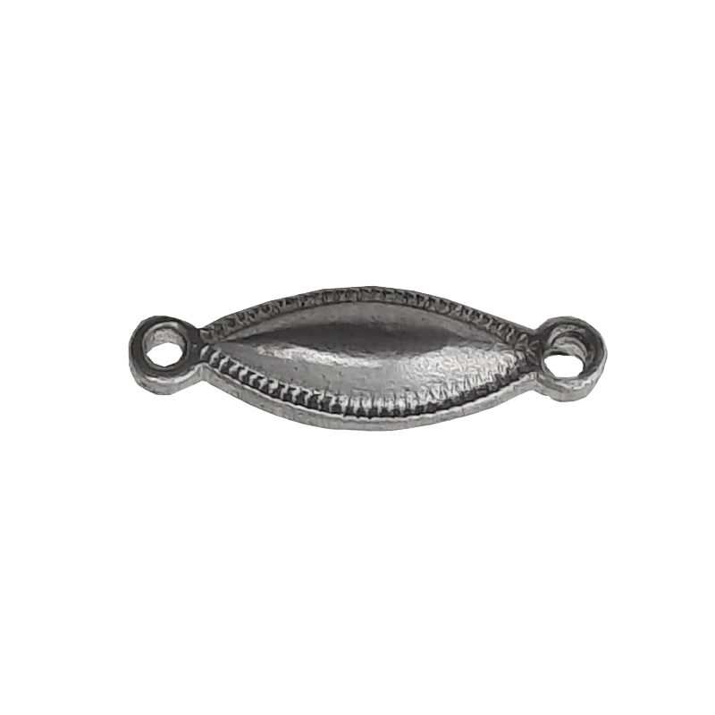 100 Stück Anhänger Verbinder Zwischenteile 15,5 x 4,8 x 4,1mm 2xLoch Alu roh - AN15548AL