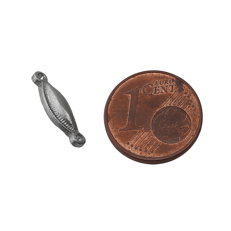 100 Stück Anhänger Verbinder Zwischenteile 15,5 x 4,8 x 4,1mm 2xLoch Alu roh - AN15548AL