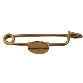 50 Stück Leistel 26,6 x 6,8mm Nadel 1mm Platte Ø 6,3mm Messing roh - PL26668PL63MS