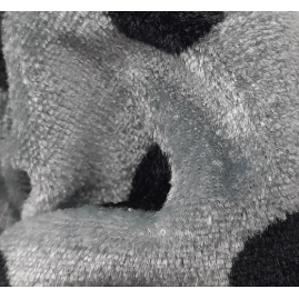 1 Stück Haargummi Scruncie silber schwarz 12cm Damen Zopf Haar Haarband Gummi weich - HG12SISW