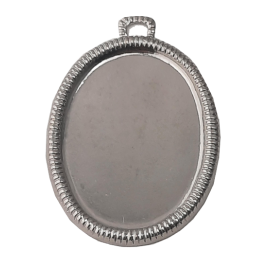 10 Stück Anhänger mit Loch 32 x 22mm für 24x17mm Einlage Messing roh - AN3222MSR20