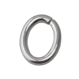 100 Stk Ringe oval zu 11,3 x 8,5mm Aluminium silberfarbig - RIOV11385ALSI
