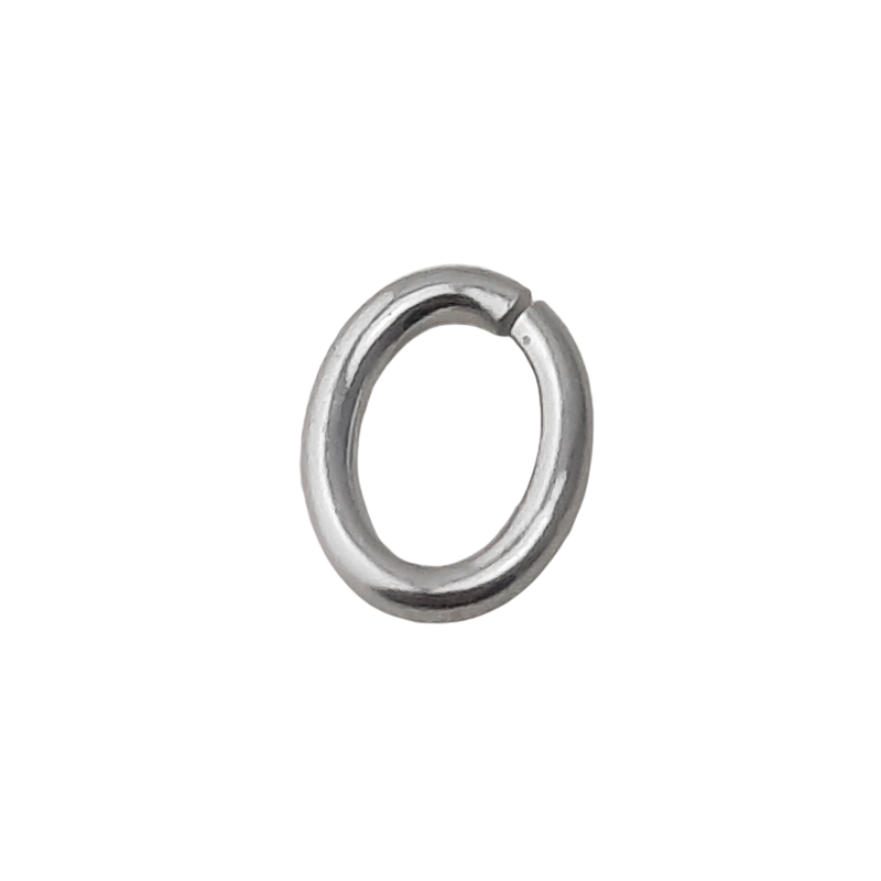 100 Stk Ringe oval zu 11,3 x 8,5mm Aluminium silberfarbig - RIOV11385ALSI