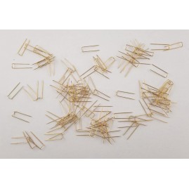 100Stk Steckklammern 24 x 7 x 4 x 0,7mm Messing gebeizt - STKL247407MSGB