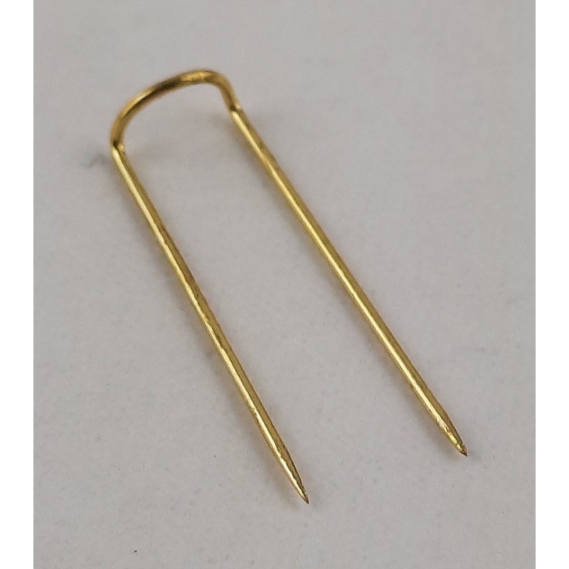 100Stk Steckklammern 24 x 7 x 4 x 0,7mm Messing gebeizt - STKL247407MSGB