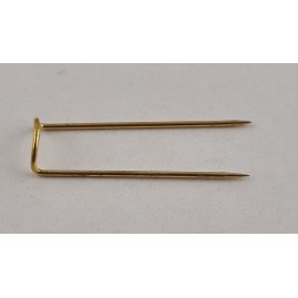 100Stk Steckklammern 24 x 7 x 4 x 0,7mm Messing gebeizt - STKL247407MSGB