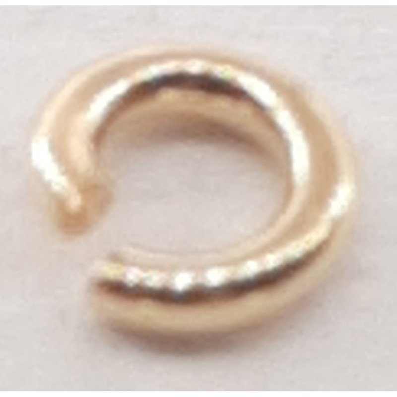 100 Stück Ringe rund offen 3,0 x 0,7mm Tombak vergoldet - RI3007TBGO