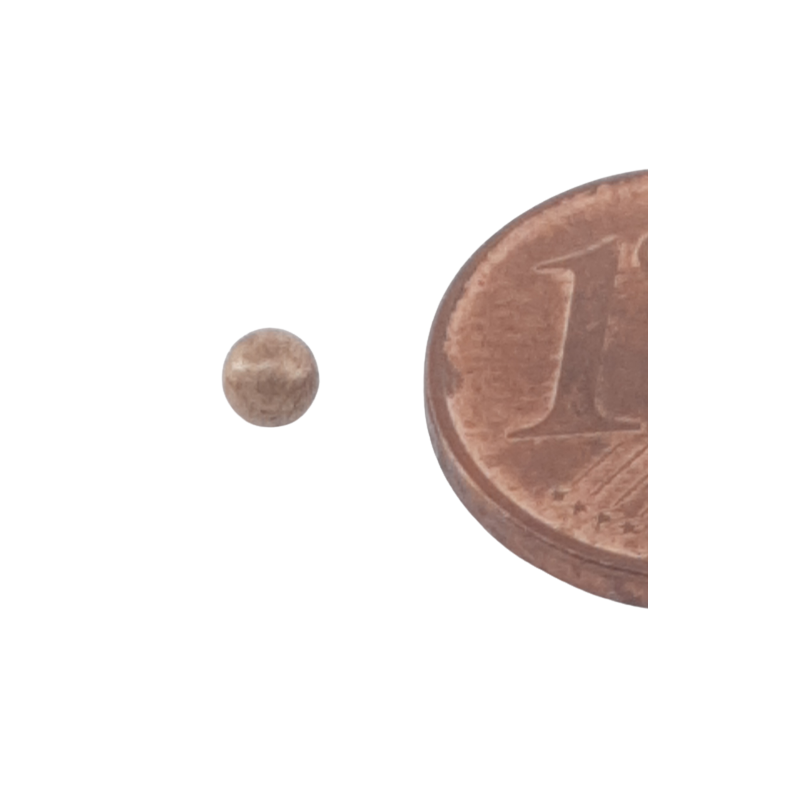 100 Stück Kugeln klein 3mm Tombak roh - KUG3TB