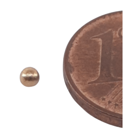 100 Stück Kugeln klein 2,25mm Tombak roh - KUG225TB