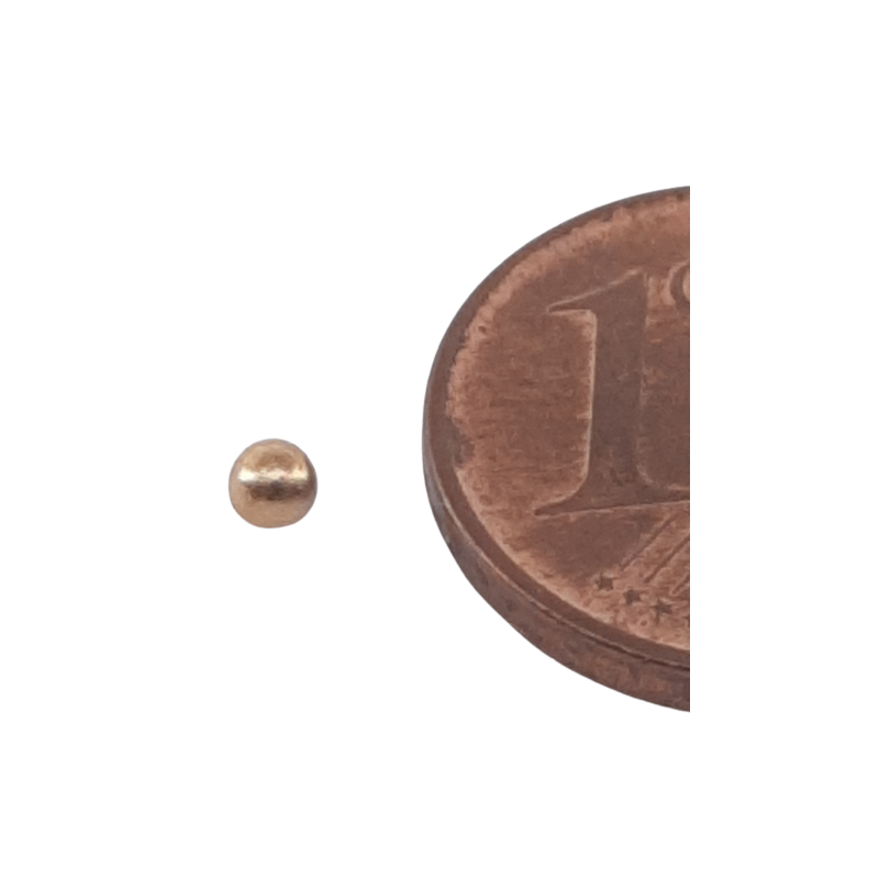 100 Stück Kugeln klein 2,25mm Tombak roh - KUG225TB