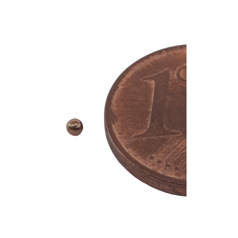 100 Stück Kugeln klein 1,5mm Tombak roh - KUG15TB