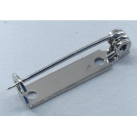 1000 Stück Leistel 19mm x 4mm Nadel 2x Loch 1,4mm ohne WM Messing vernickelt silberfarbig - LEI194062LMSR20