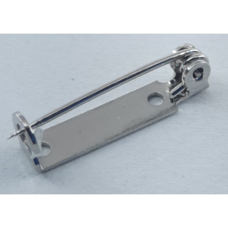 1000 Stück Leistel 19mm x 4mm Nadel 2x Loch 1,4mm ohne WM Messing vernickelt silberfarbig - LEI194062LMSR20
